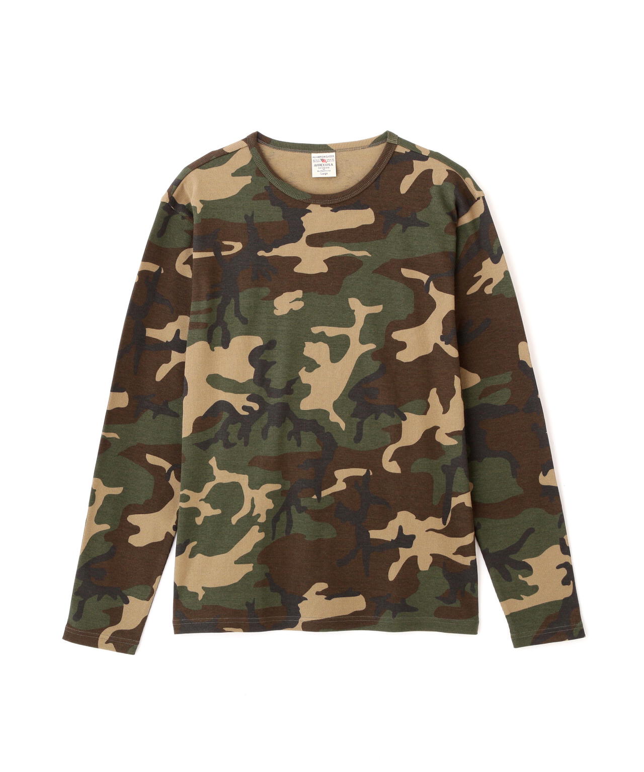 《DAILY/デイリー》 RIB LONG SLEEVE CREW NECK T-SHIRT ”CAMOUFLAGE”