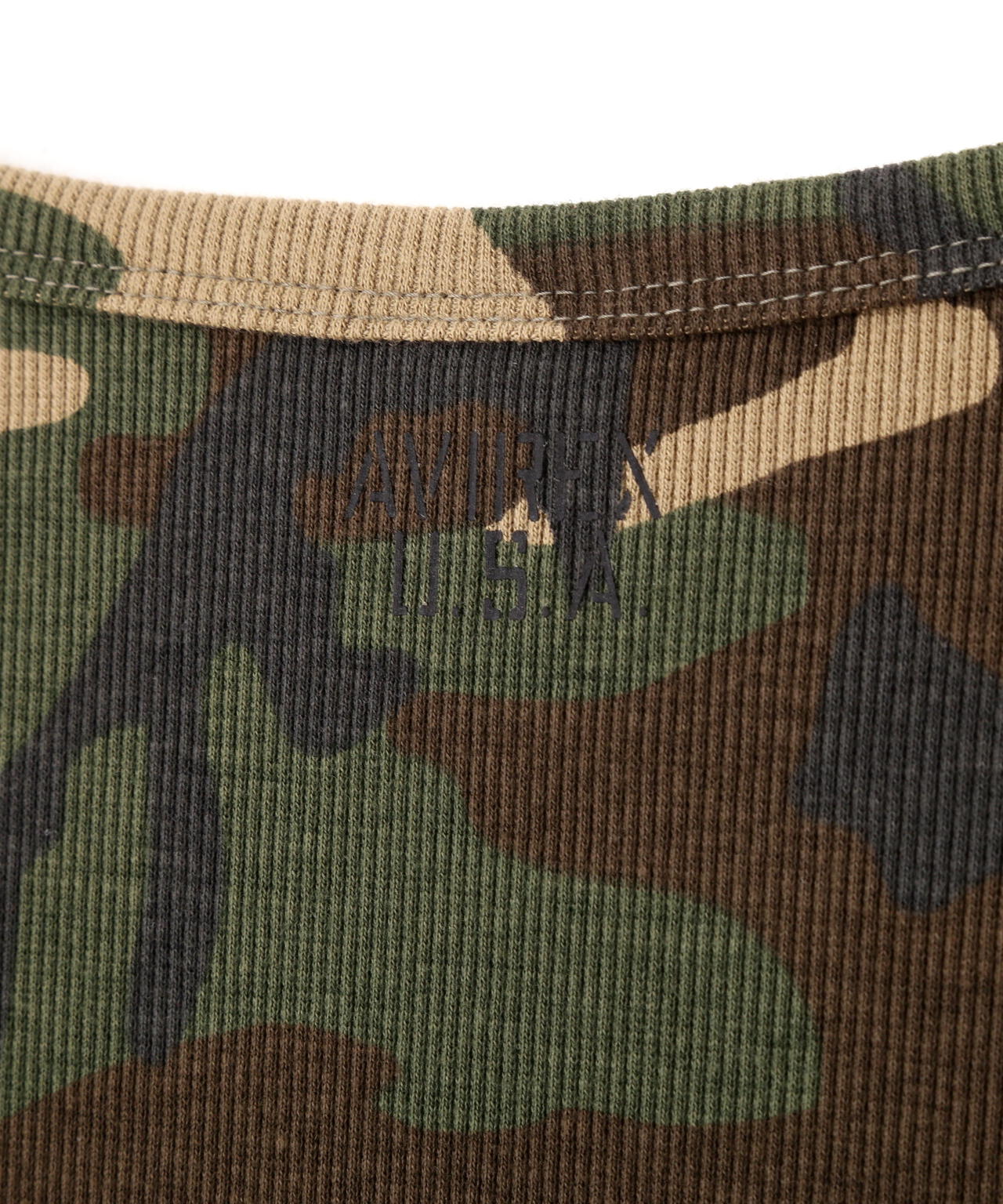 《DAILY/デイリー》 RIB LONG SLEEVE CREW NECK T-SHIRT ”CAMOUFLAGE”