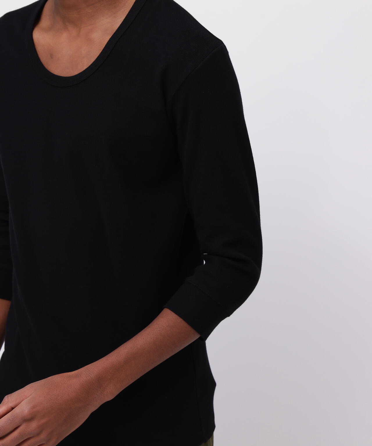 《DAILY/デイリー》2/3 SLEEVE U-NECK T-SHIRT/2/3 スリーブ Uネック Tシャツ
