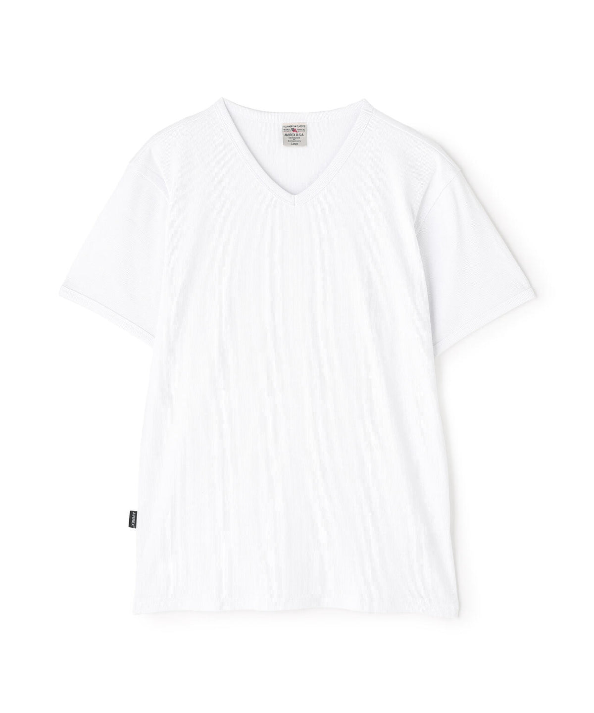 《DAILY/デイリー》RIB S/S V-NECK T-SHIRT/リブ 半袖 ブイネック Tシャツ デイリーウェア