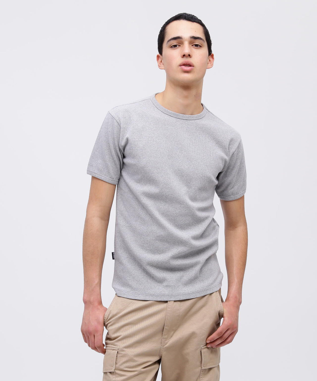 《DAILY/デイリー》RIB S/S CREW NECK T-SHIRT