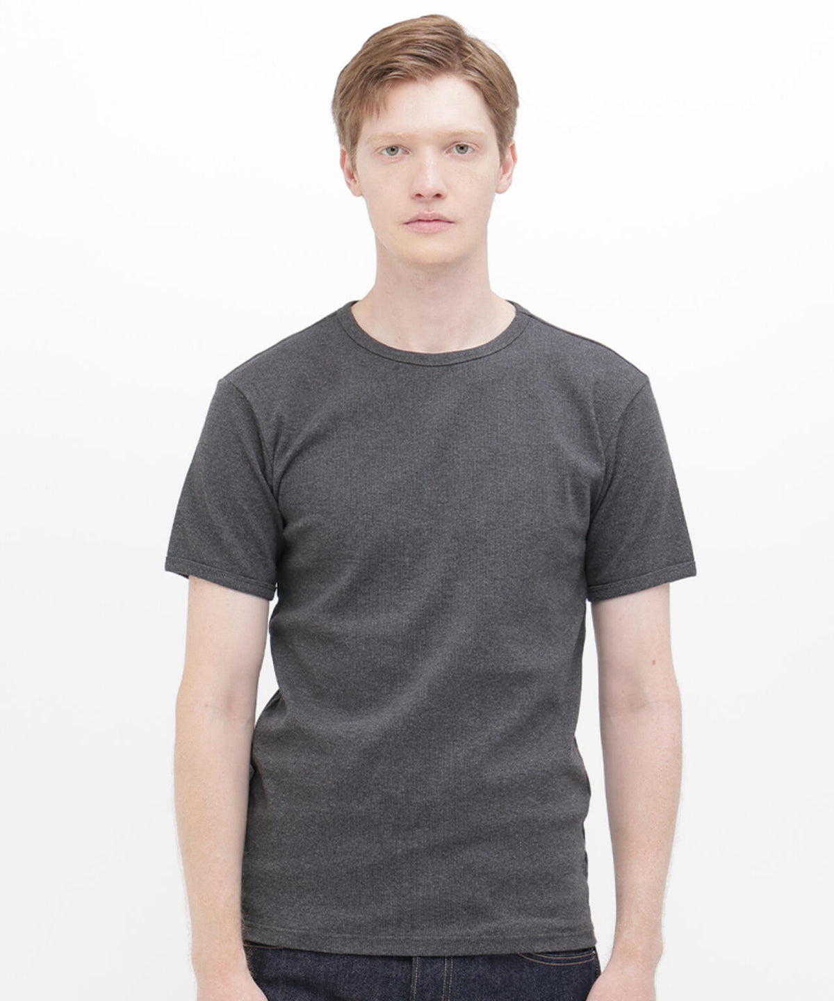 《DAILY/デイリー》RIB S/S CREW NECK T-SHIRT