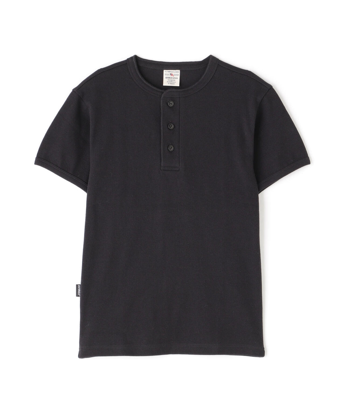 《DAILY/デイリー》RIB S/S HENLEY NECK T-SHIRT