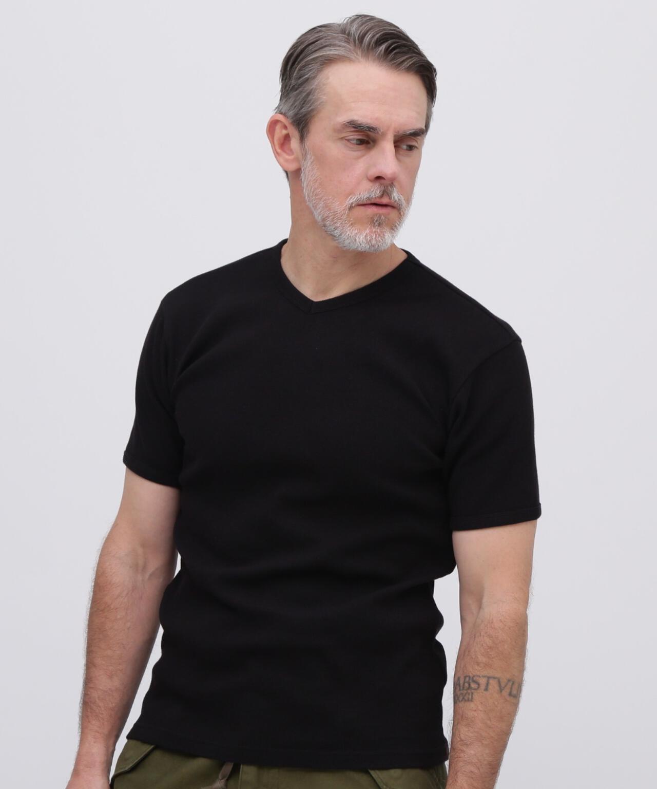 《DAILY/デイリー》MINI WAFFLE S/S V-NECK T-SHIRT/ミニワッフル 半袖 ブイネック Tシャツ