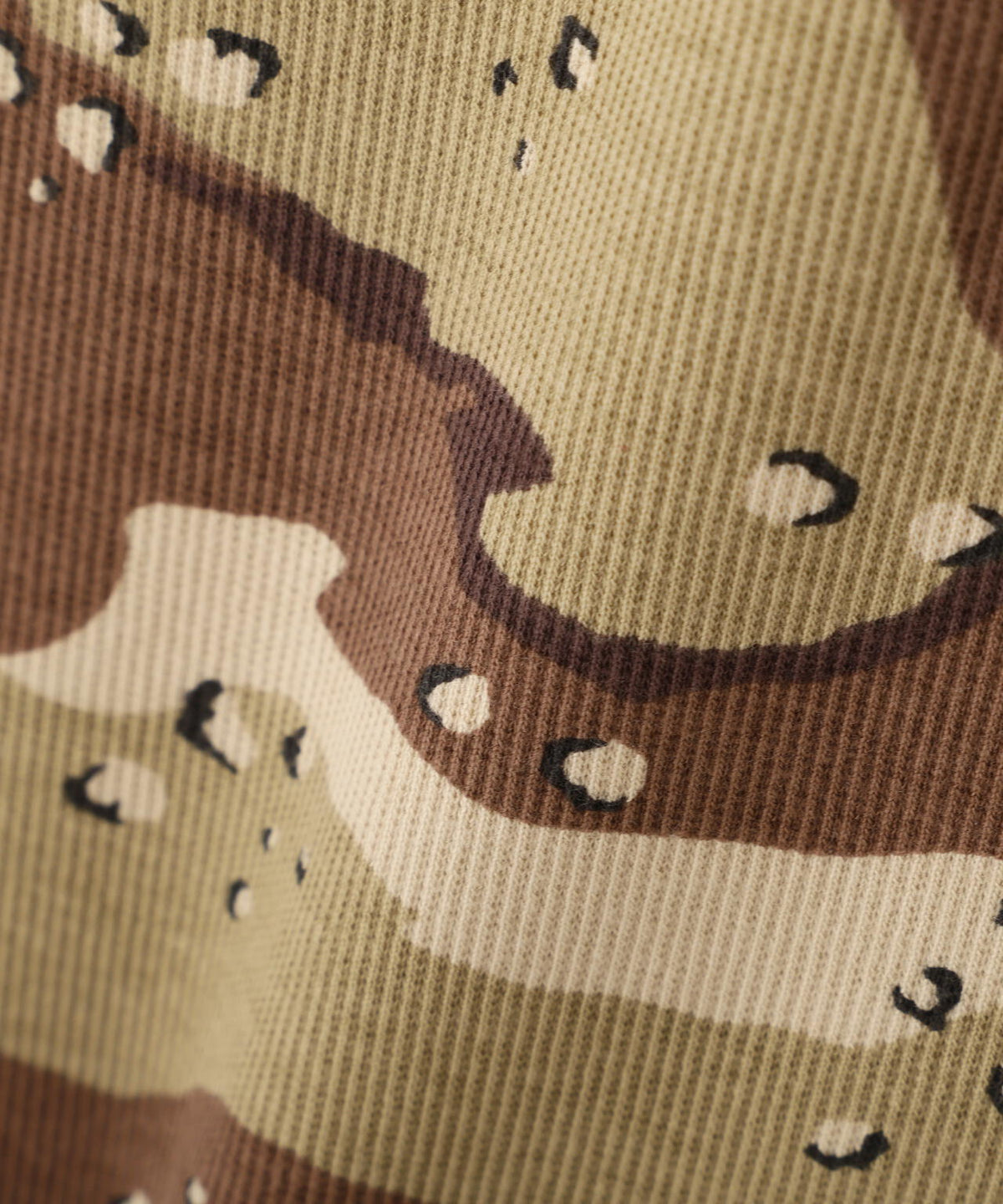 《DAILY/デイリー》RIB S/S HENLEY NECK T-SHIRT ”CAMOUFLAGE”