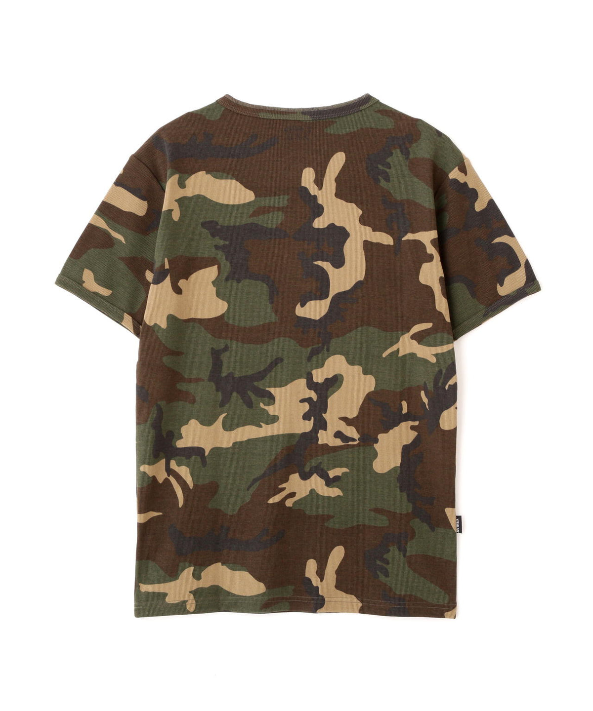 《DAILY/デイリー》RIB S/S HENLEY NECK T-SHIRT ”CAMOUFLAGE”