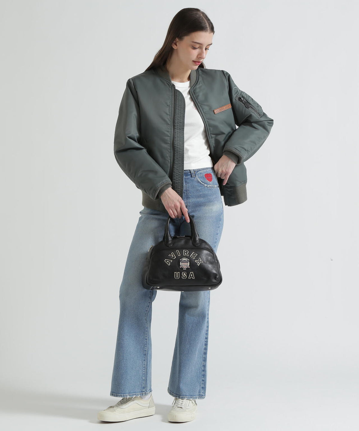 VARSITY LEATHER MINI-BOSTON BAG / AVX5625