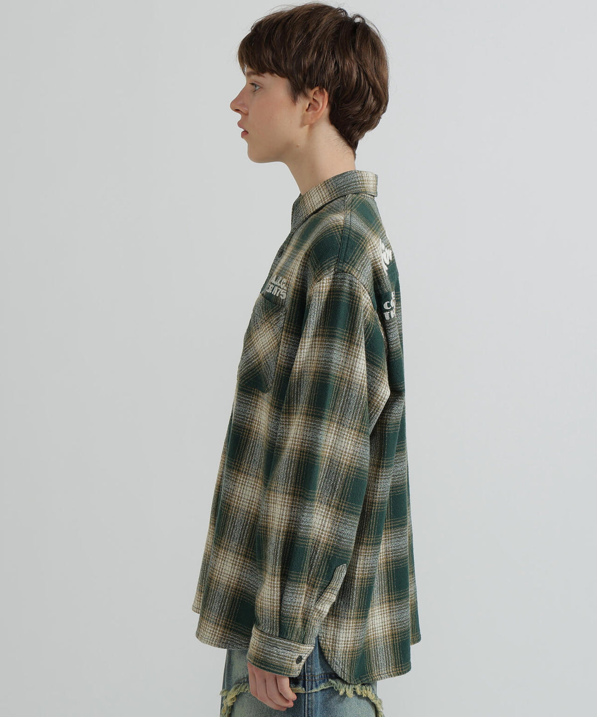 《WOMAN》OMBRE CHECK SHIRT