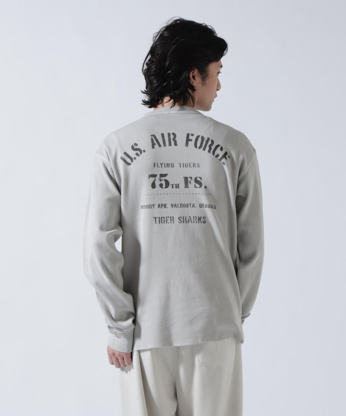 STENCIL HONEYCOMB WAFFLE L/S T-SHIRT