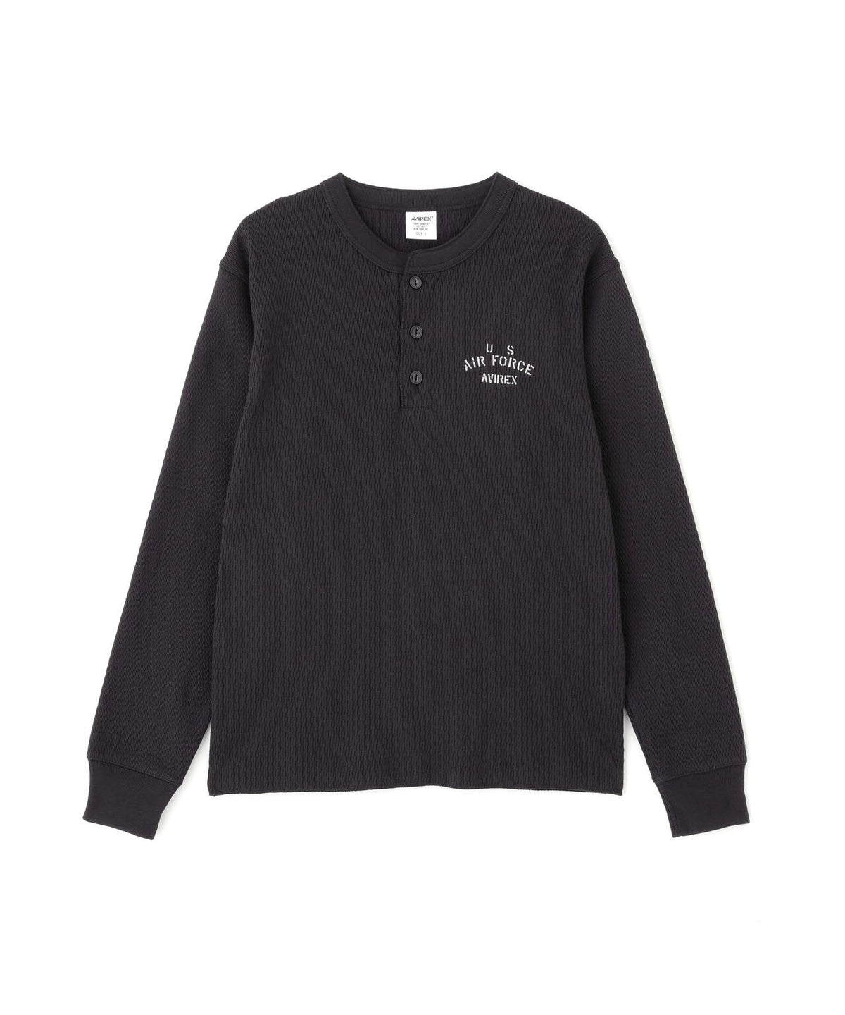 《直営店限定》HONEYCOMB HENLEY NECK L/S T-SHIRT