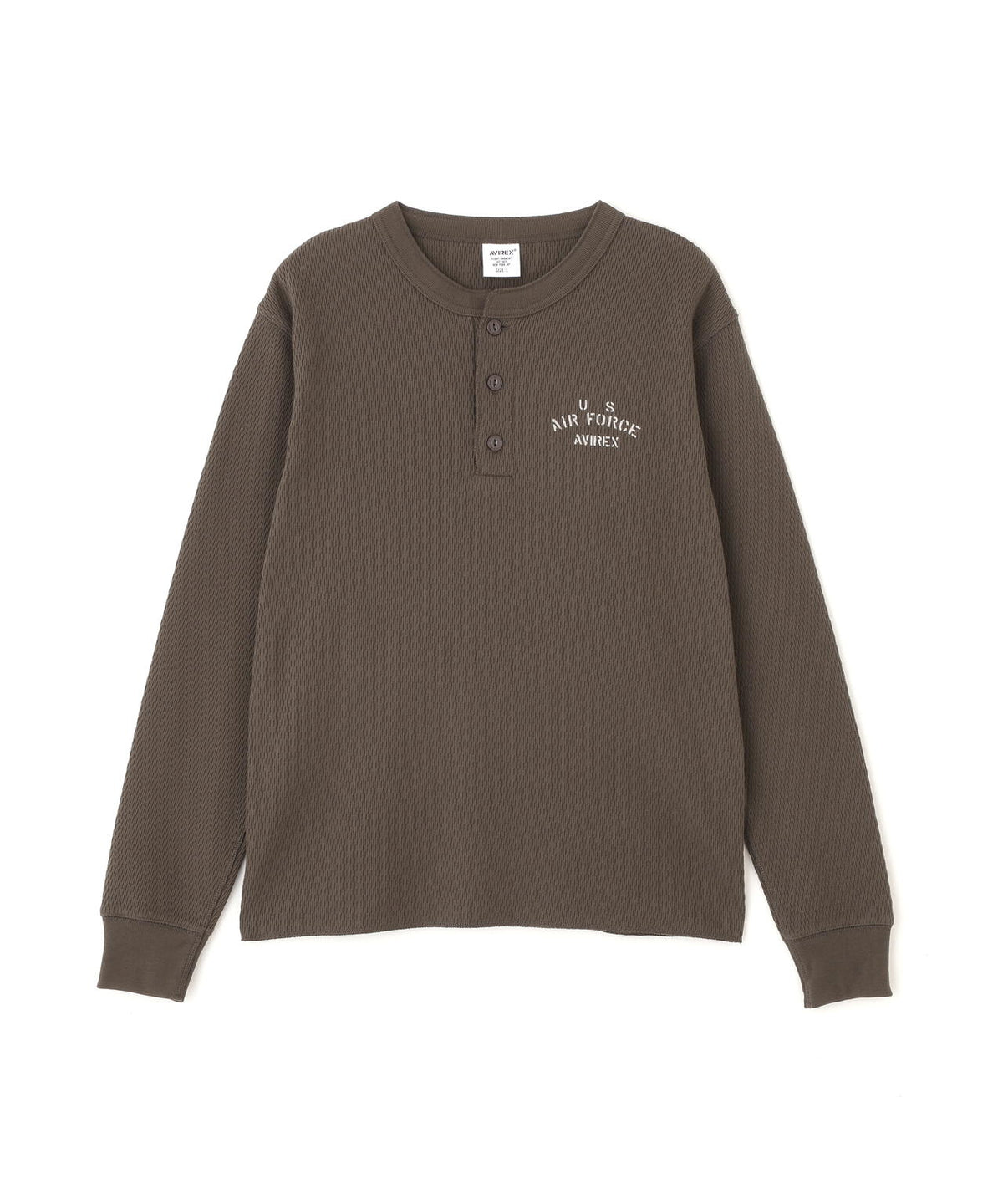 《直営店限定》HONEYCOMB HENLEY NECK L/S T-SHIRT