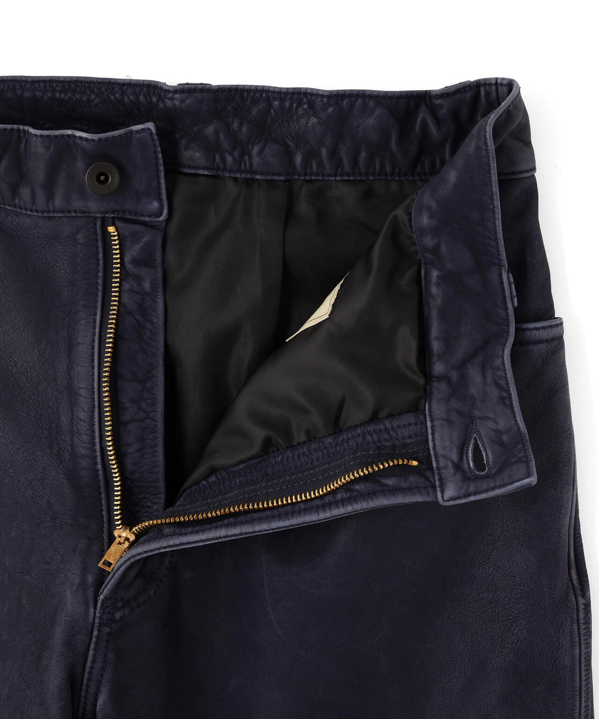 INDIGO LEATHER PANTS