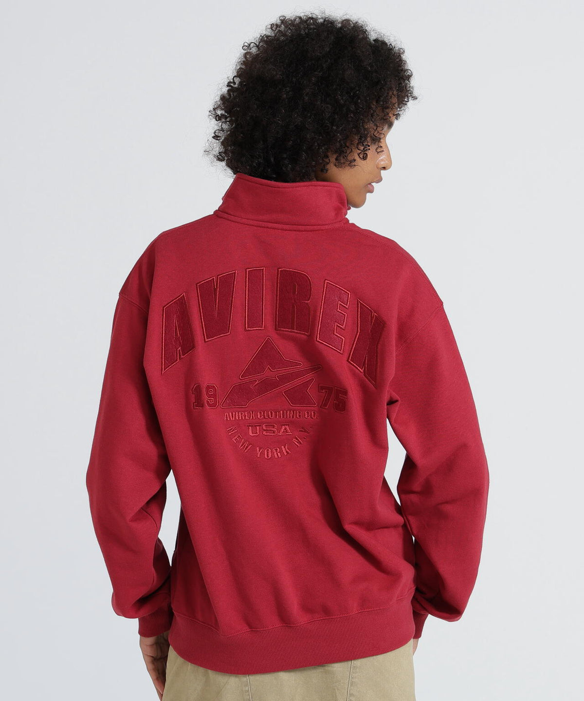 《WEB&DEPOT限定》VARSITY HALF ZIP SWEAT