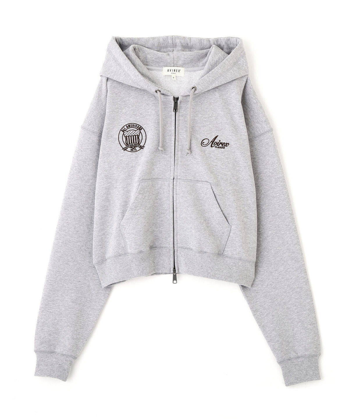 《WOMAN》STITCH EMBROIDERY LOGO ZIP PARKA