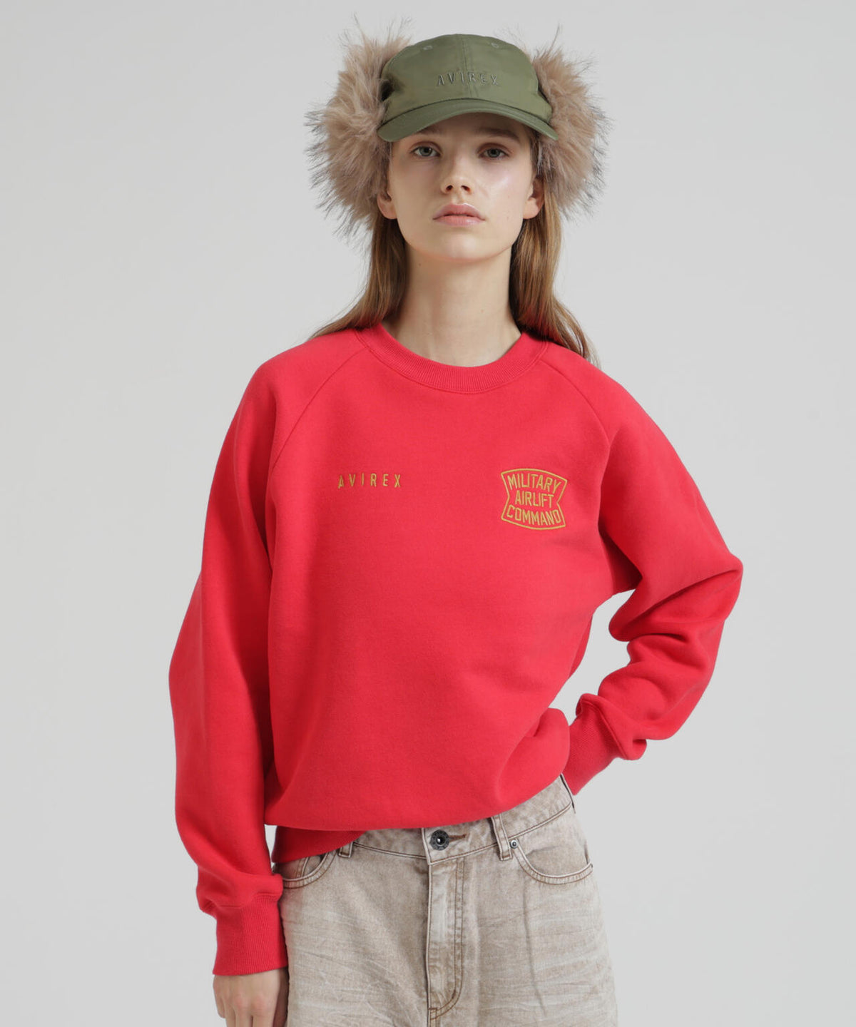 《直営店限定》RAGLAN SLEEVE USAF CREW SWEAT