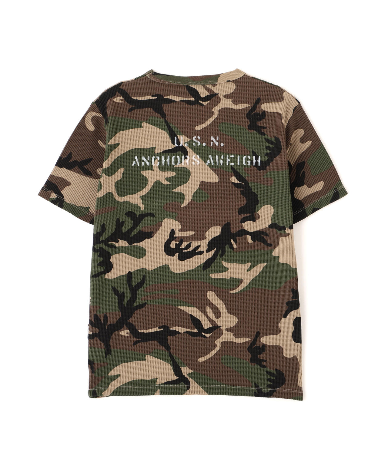 MINI WAFFLE C-NECK T-SHIRT U.S.N.
