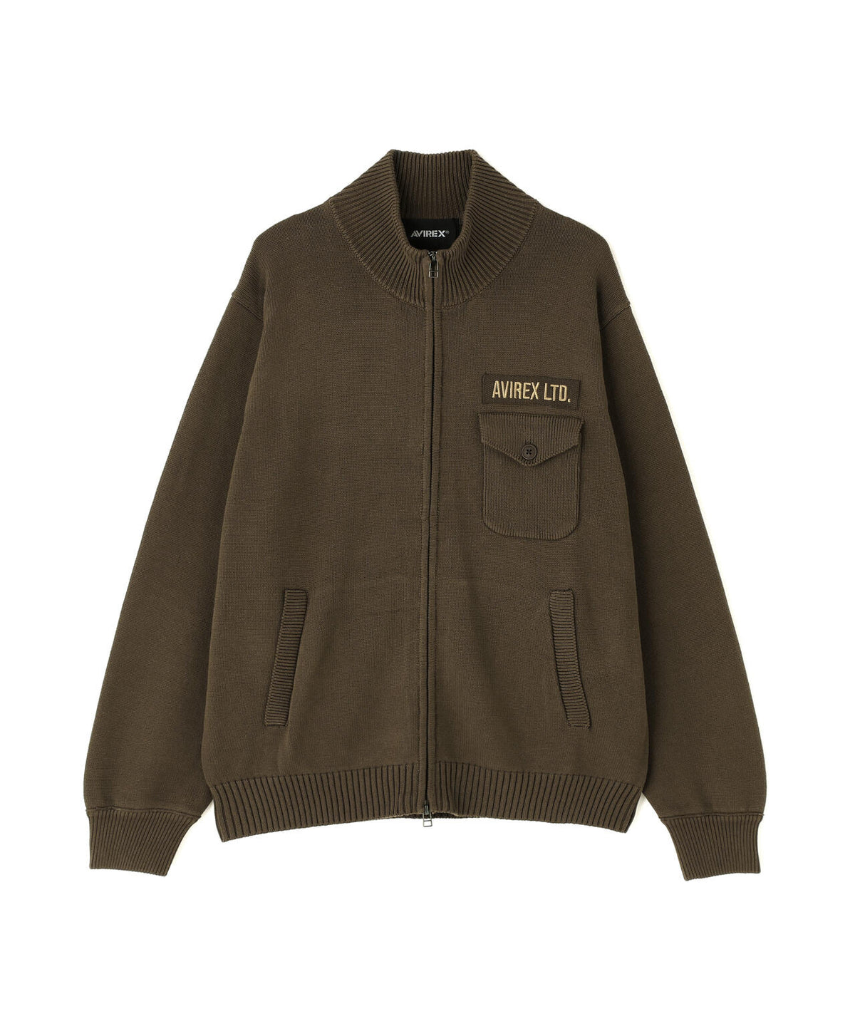 《WEB&DEPOT限定》STAND ZIP COTTON KNIT