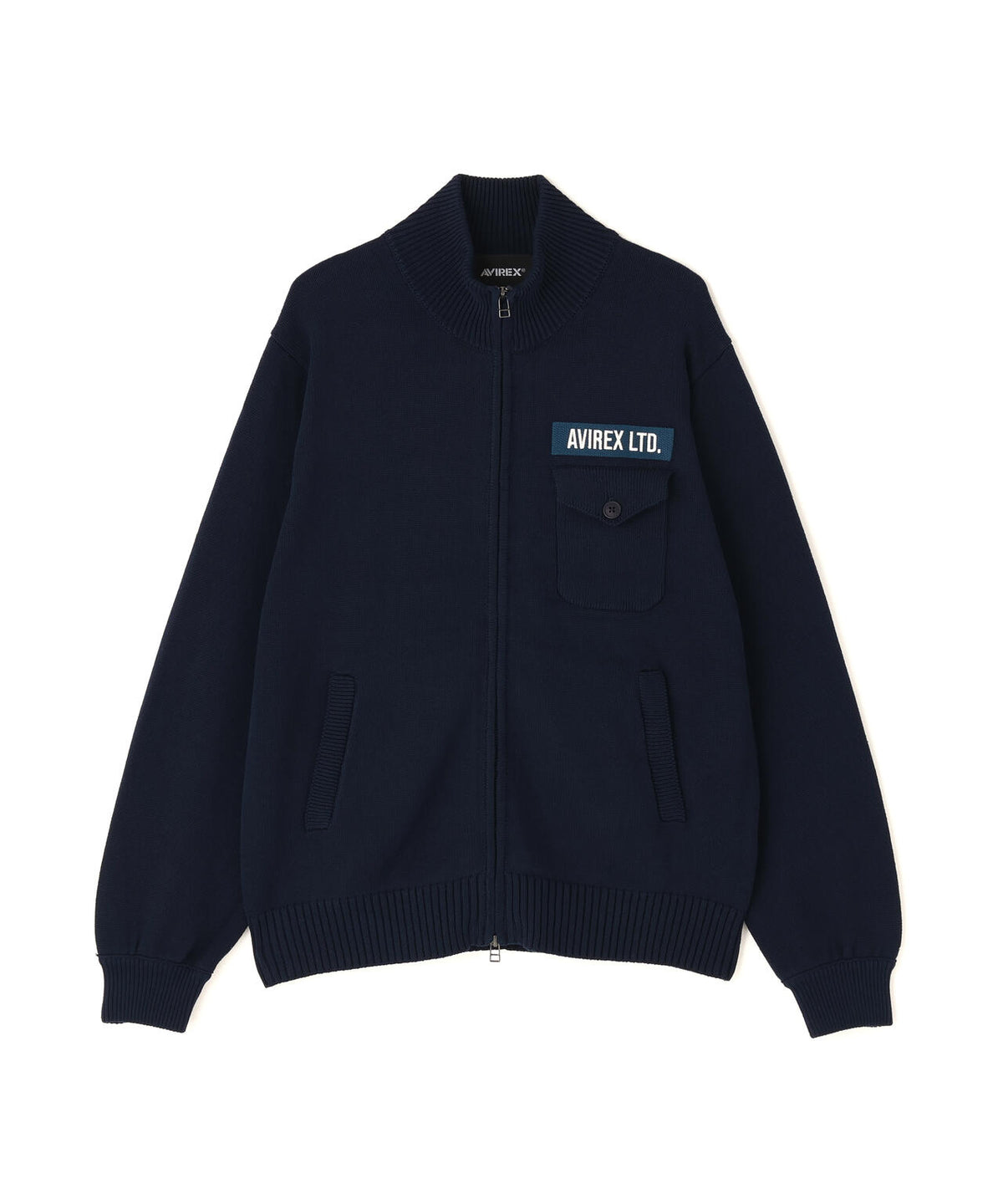 《WEB&DEPOT限定》STAND ZIP COTTON KNIT