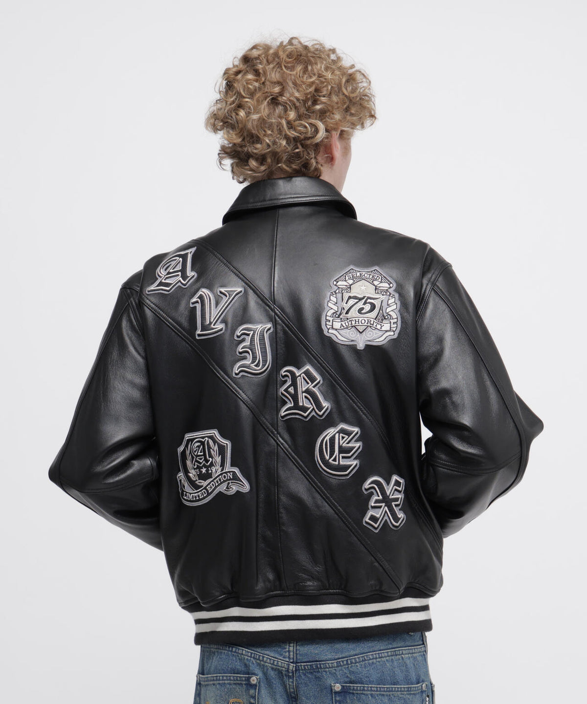VARSITY LEATHER JACKET ”SELECTED AUTHORITY”