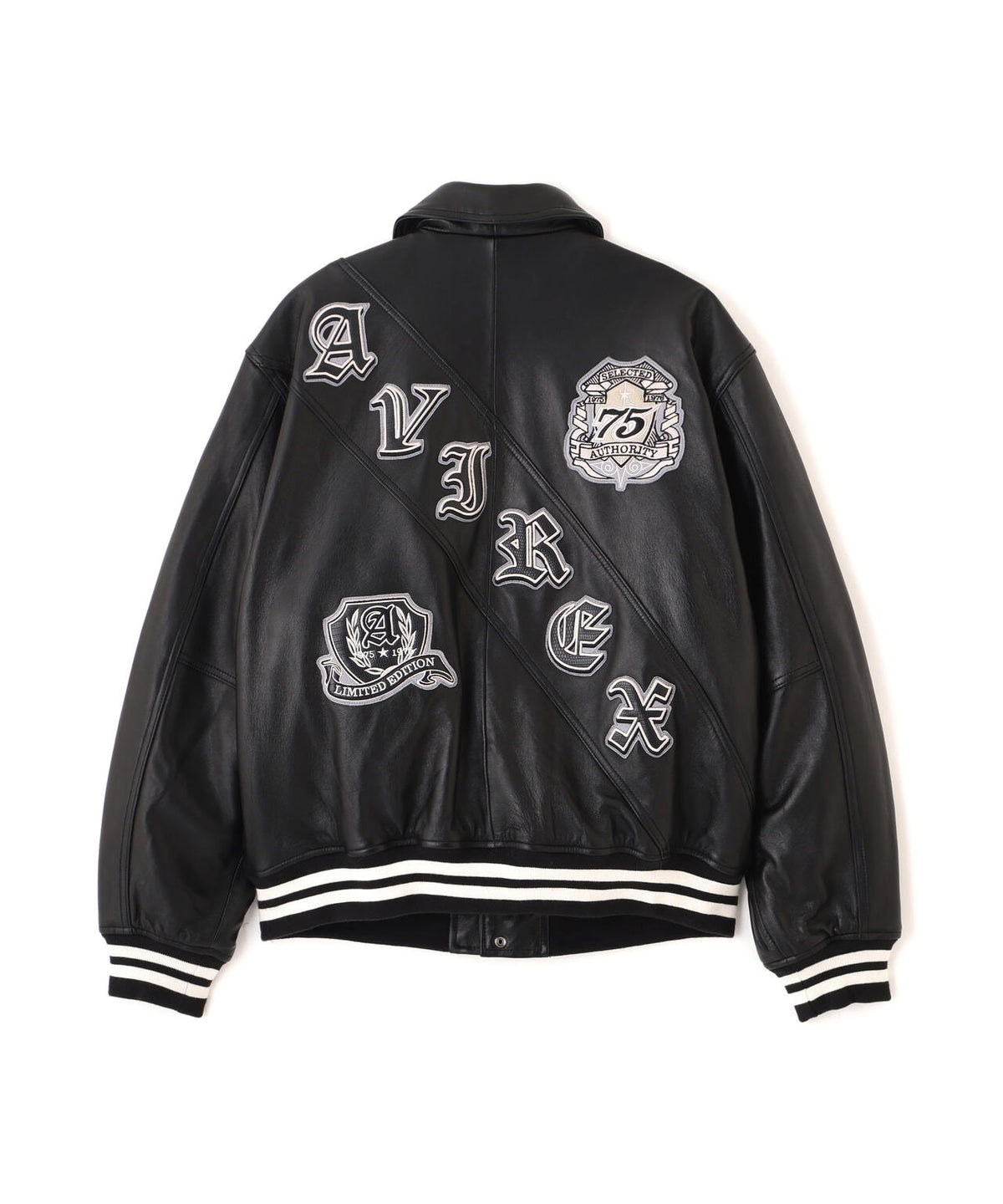 VARSITY LEATHER JACKET ”SELECTED AUTHORITY”