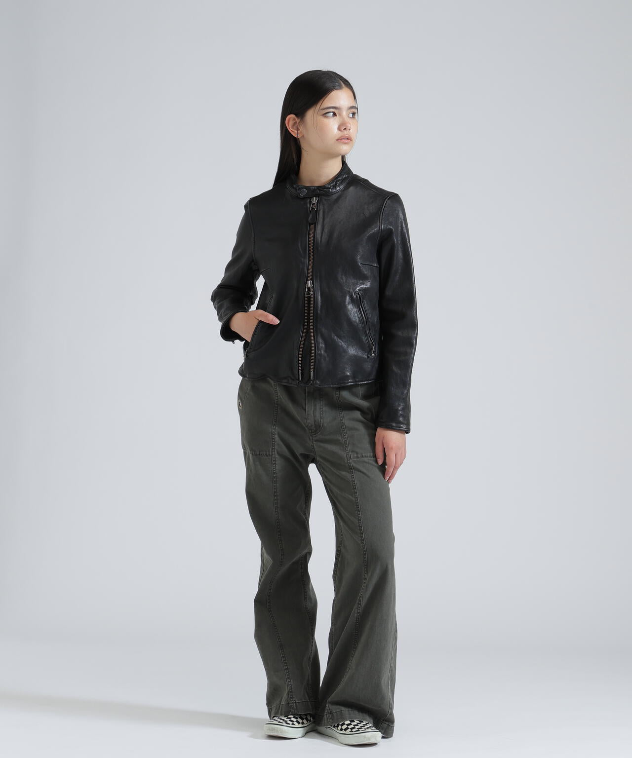 《WOMAN》SINGLE RIDERS LEATHER JACKET