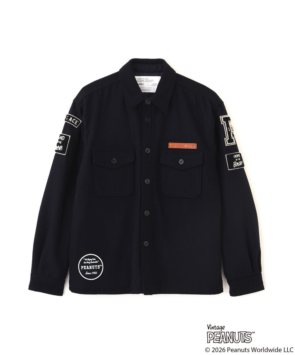 《AVIREX × PEANUTS》CPO SHIRT ”FLYING ACE”