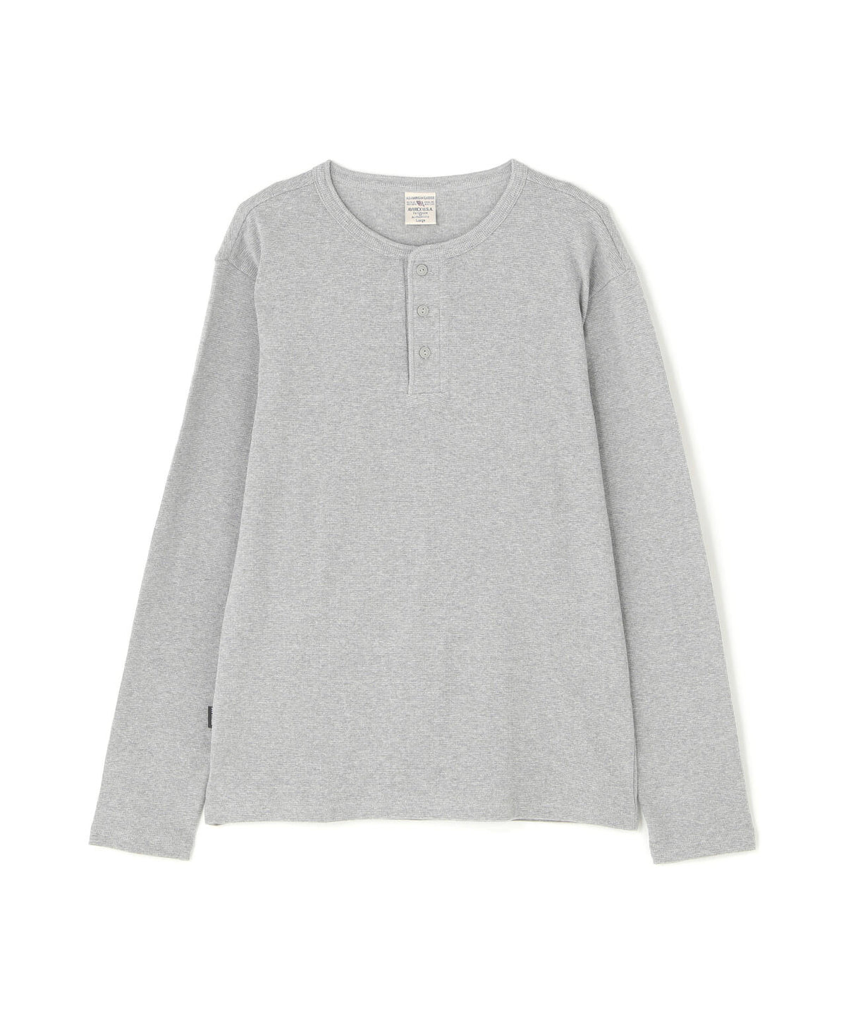 《DAILY/デイリー》MINI WAFFLE L/S HENLEY NECK T-SHIRT