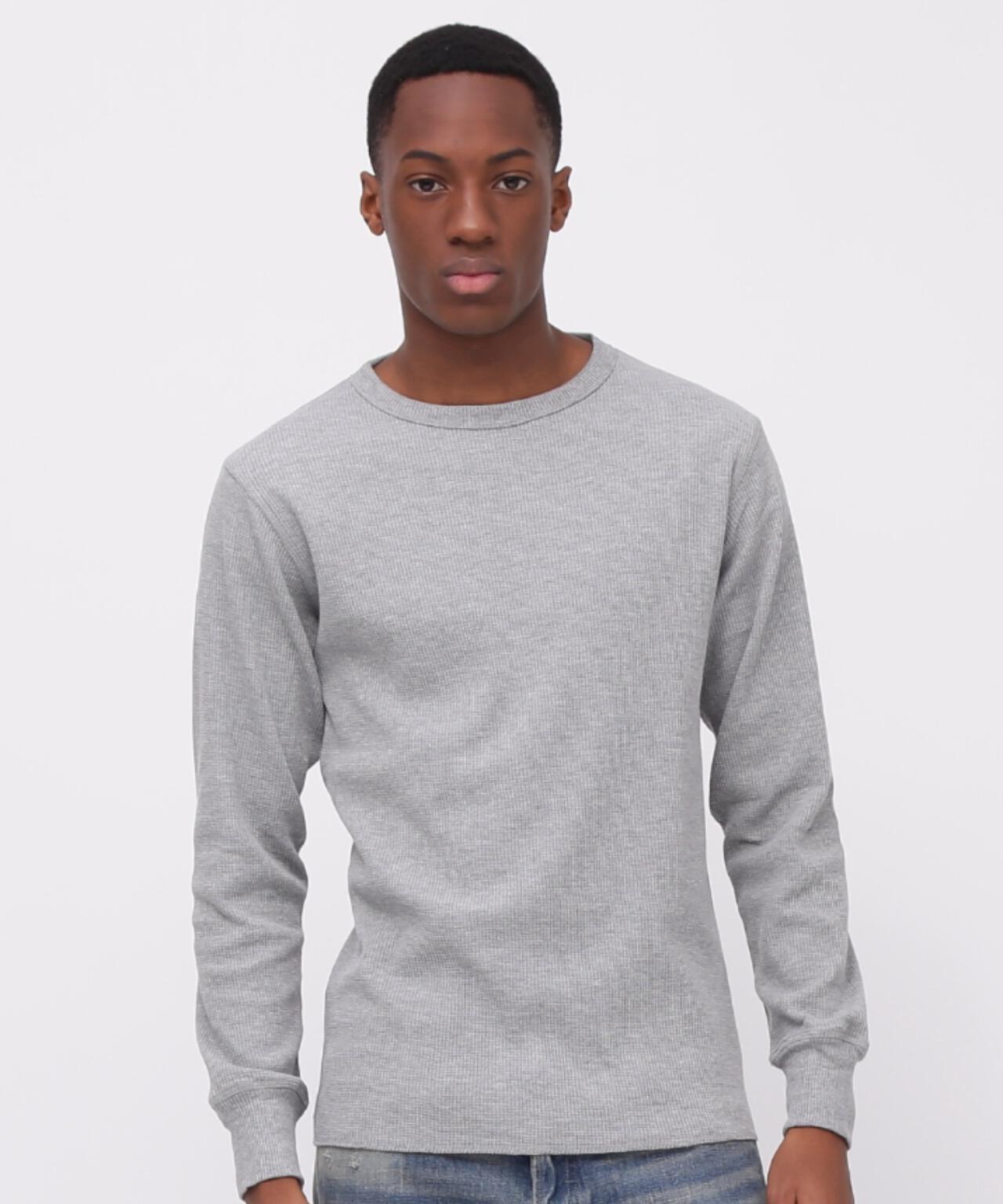 《DAILY/デイリー》L/S THERMAL CREW NECK T-SHIRT