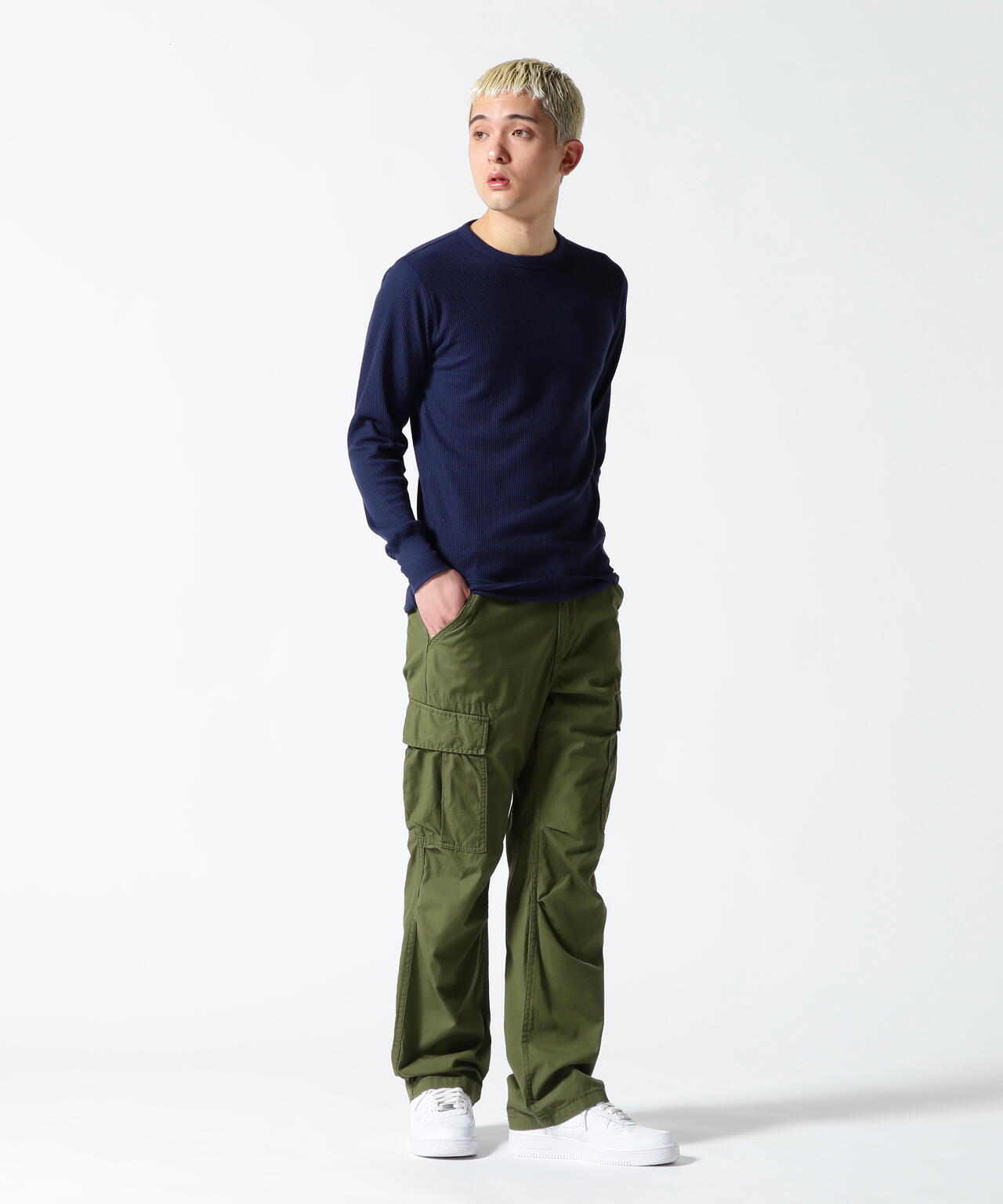 《DAILY/デイリー》L/S THERMAL CREW NECK T-SHIRT