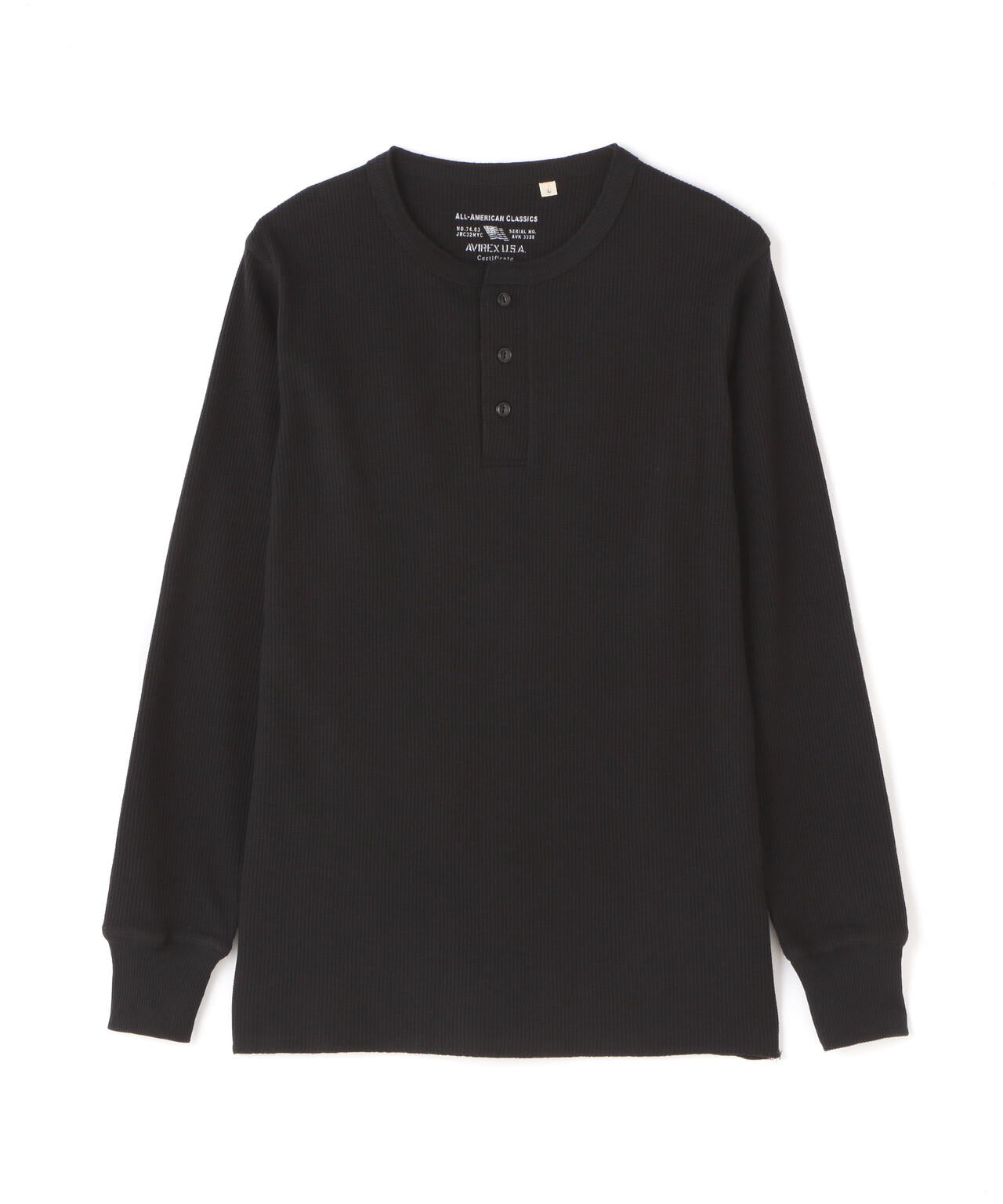 《DAILY/デイリー》L/S THERMAL HENLEY NECK T-SHIRT