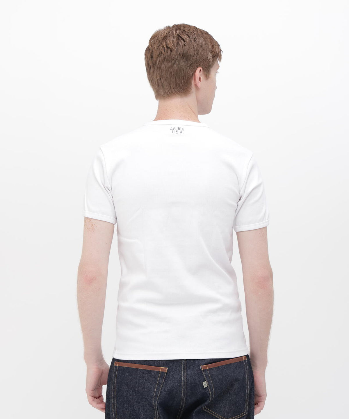 《DAILY/デイリー》MINI WAFFLE HENLEY NECK T-SHIRT
