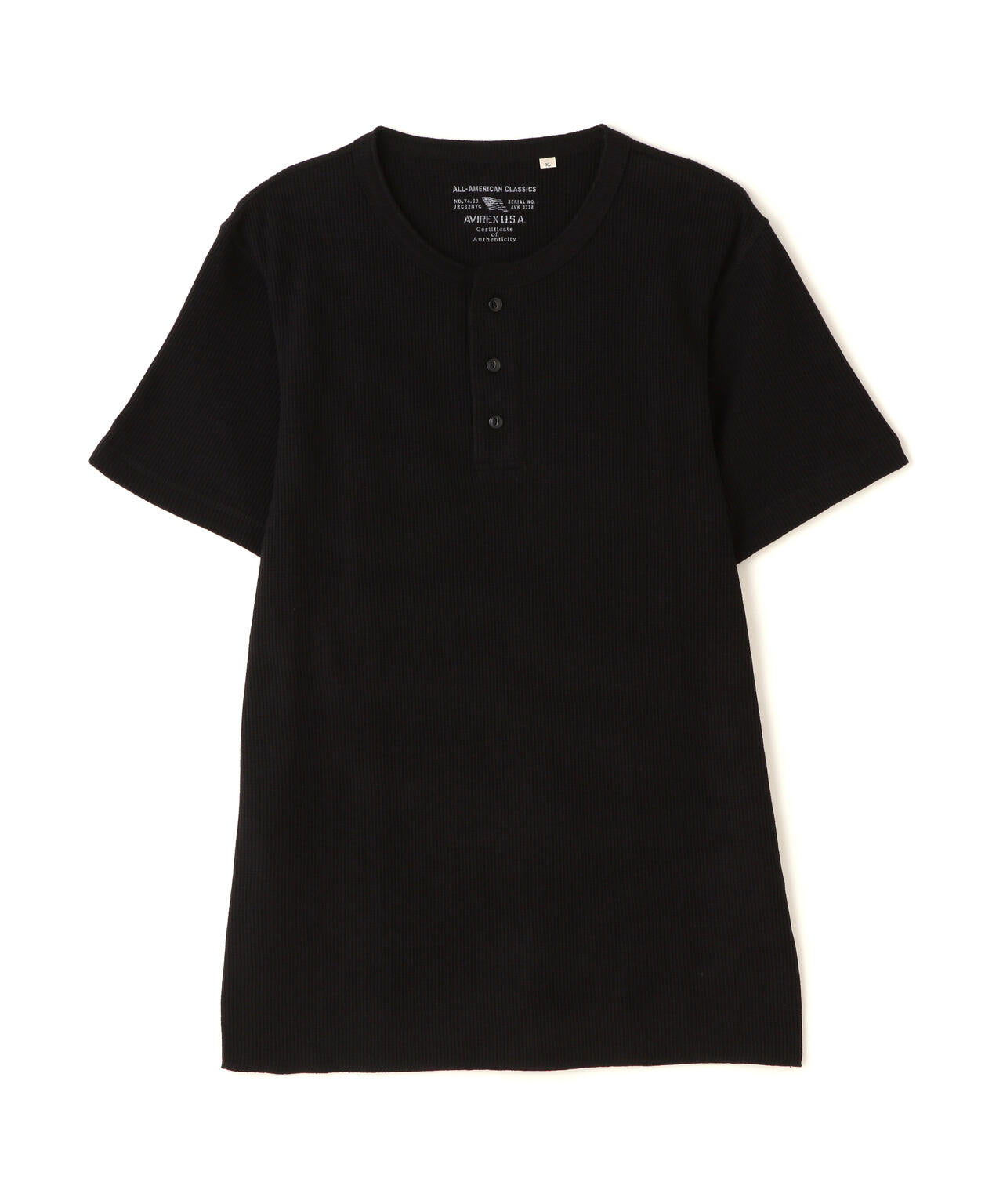 《DAILY/デイリー》THERMAL HENLEY NECK T-SHIRT