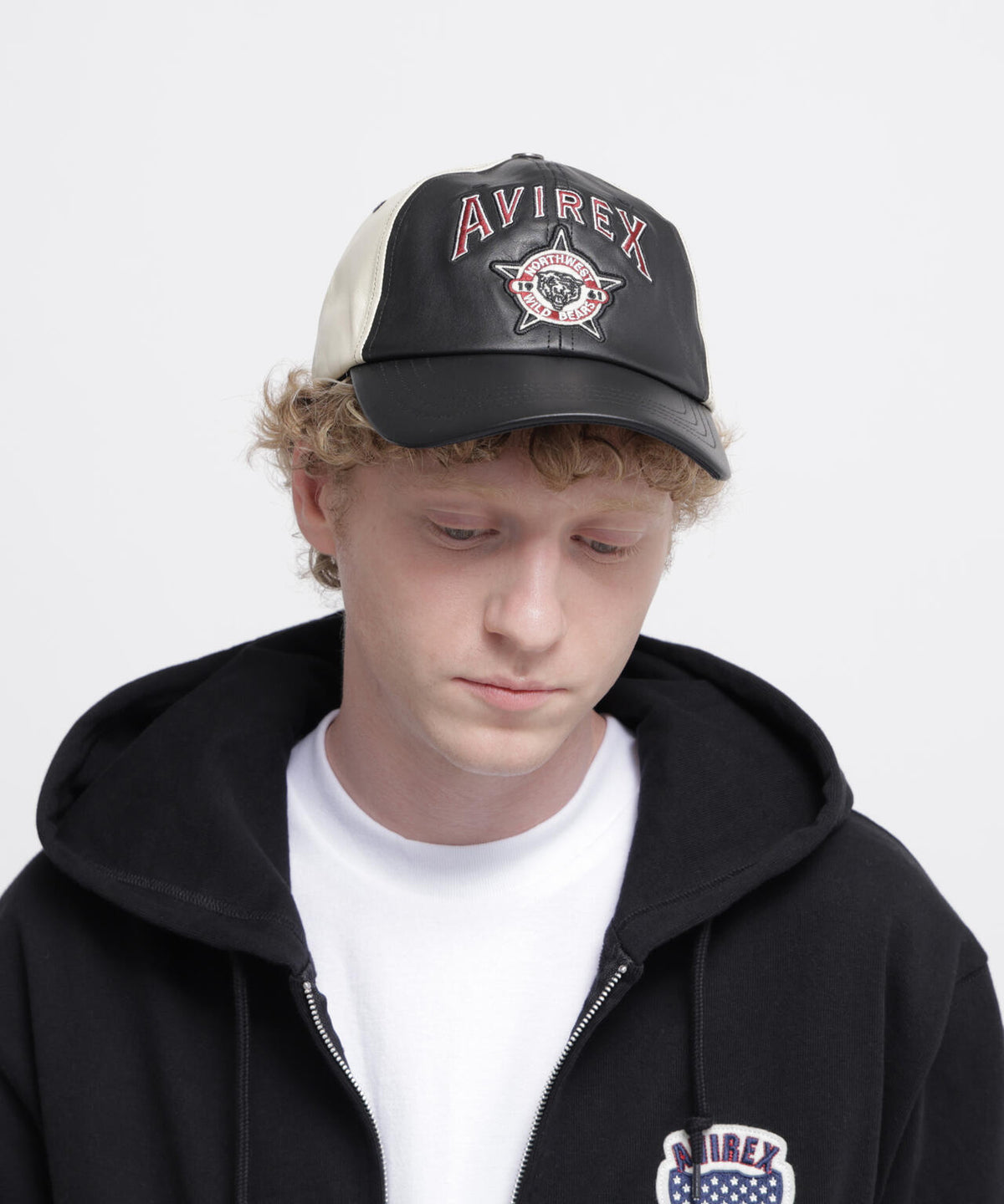 VARSITY LEATHER CAP ”WILD BEAR”
