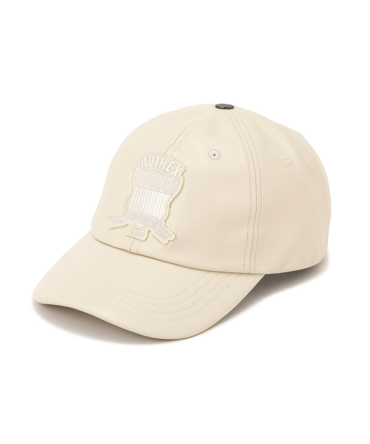 VARSITY LEATHER CAP ”SIGNATURE LOGO” SAME COLOR