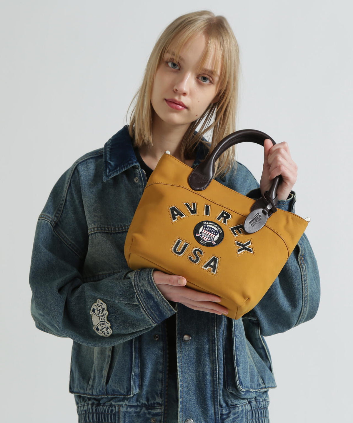 《直営店限定》LX VARSITY LEATHER MINI TOTE BAG
