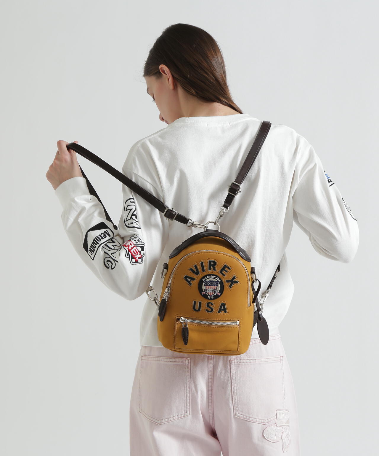 《直営店限定》LX VARSITY LEATHER MINI BACK PACK