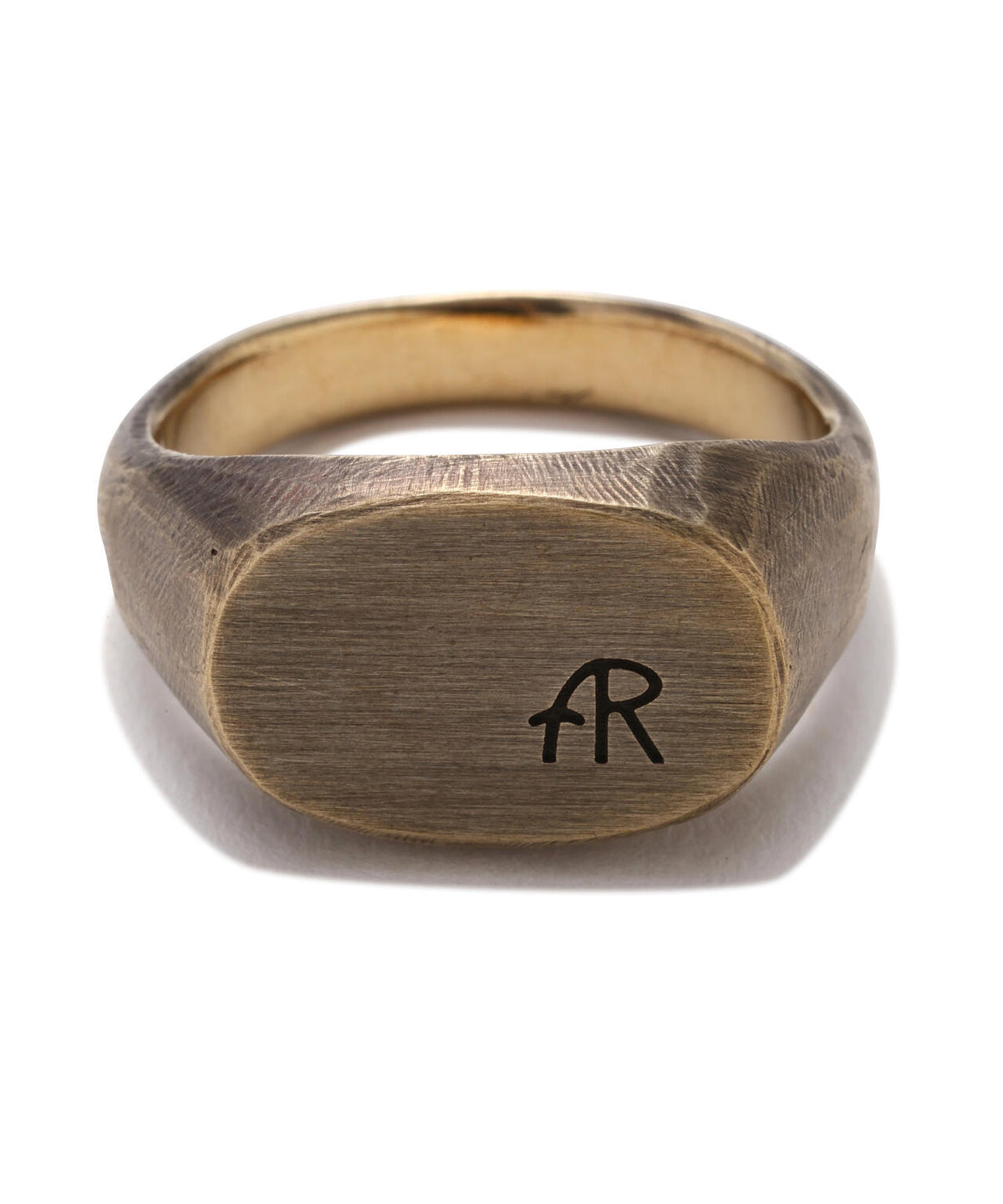 《AVIREX × STUDEBAKER METALS》SIGNET RING AR ”BRASS PATINA”