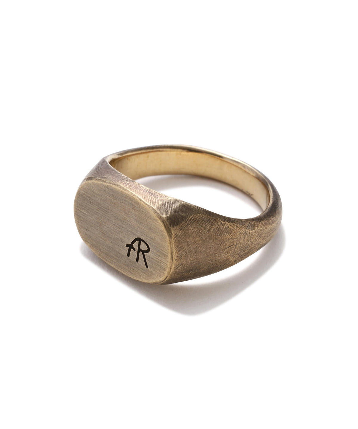 《AVIREX × STUDEBAKER METALS》SIGNET RING AR ”BRASS PATINA”