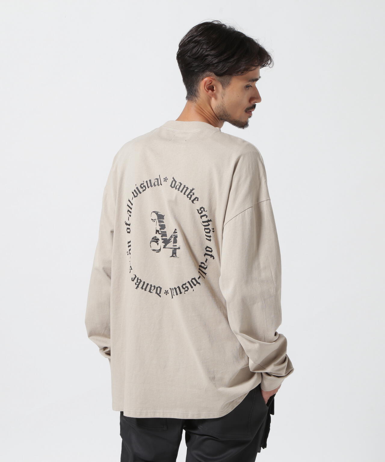 【WEB&DEPOT限定】DankeSchon/ダンケシェーン/A4 LST/サークルロゴ ロングスリーブTシャツ