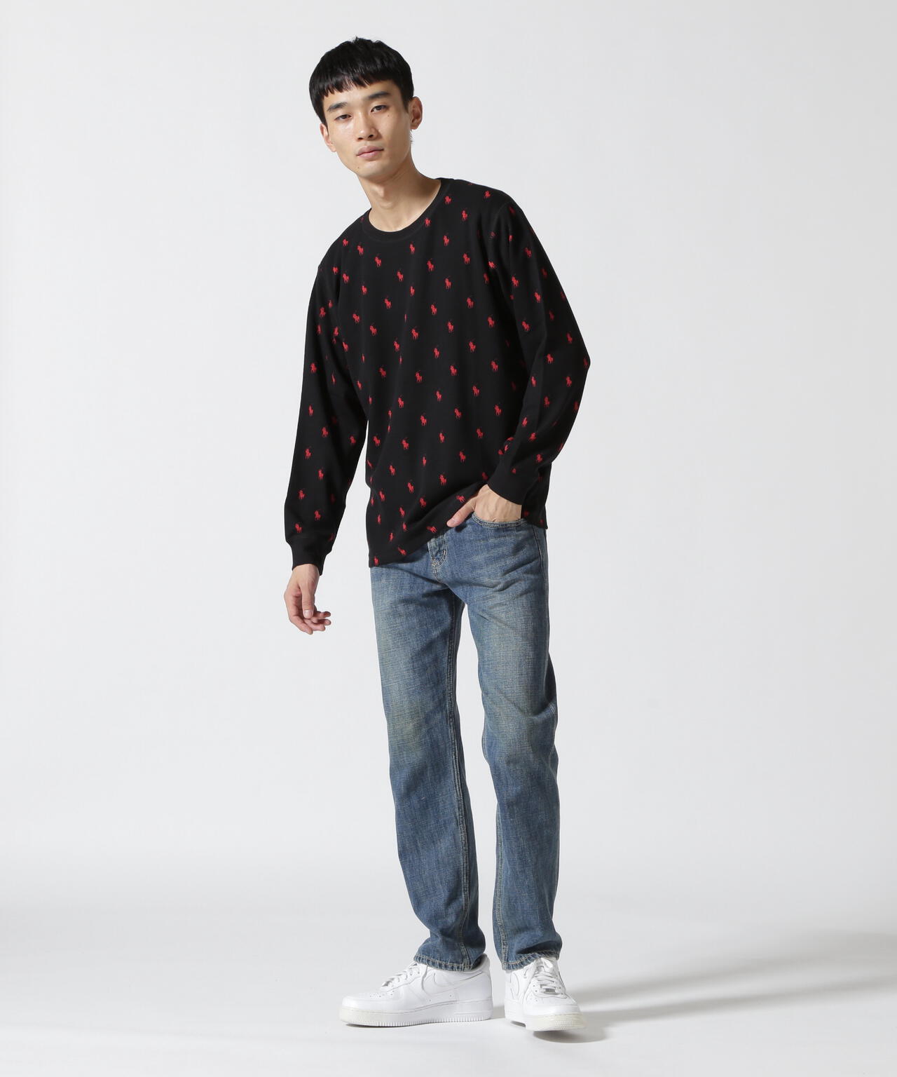 POLO RALPH LAUREN/ポロラルフローレン/Waffle Long Sleeve Crew Neck/クルーネックシャツ