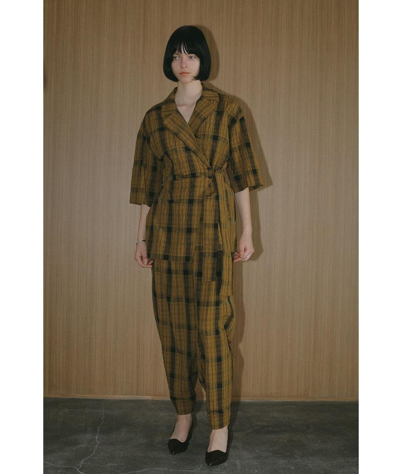MANOF/マノフ/BELTED GATHER PANTS