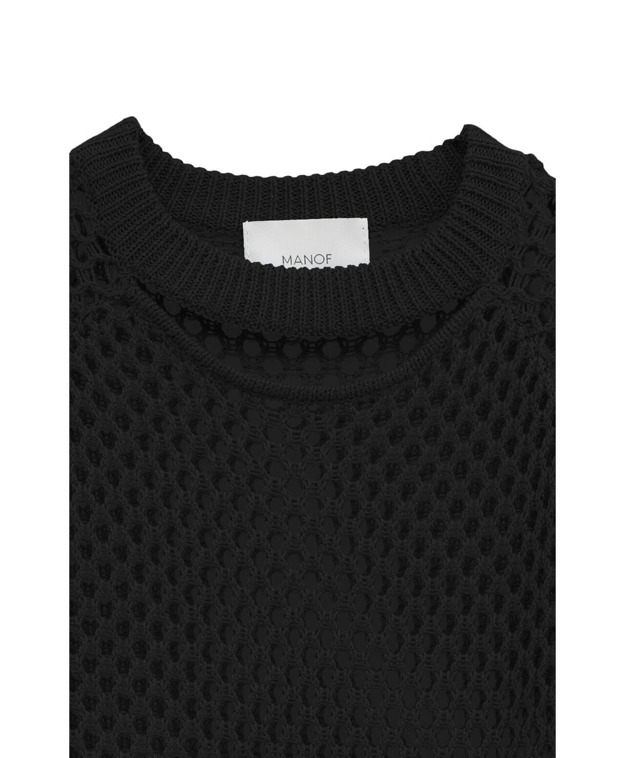 MANOF/マノフ/MESH KNIT TOPS