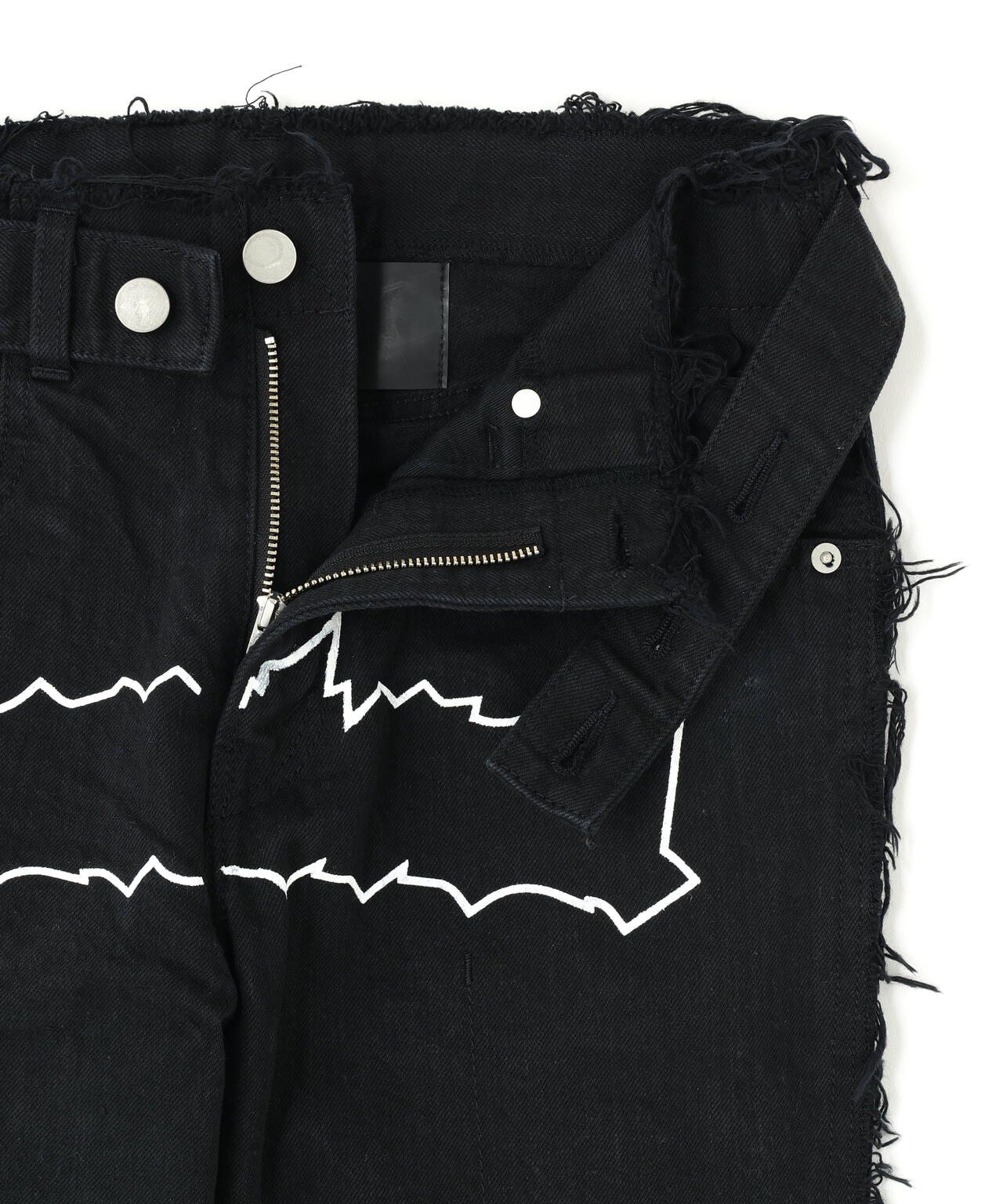VOLTAGE CONTROL FILTER/ヴォルテージコントロールフィルター/Frayed Bootcut Print Denim
