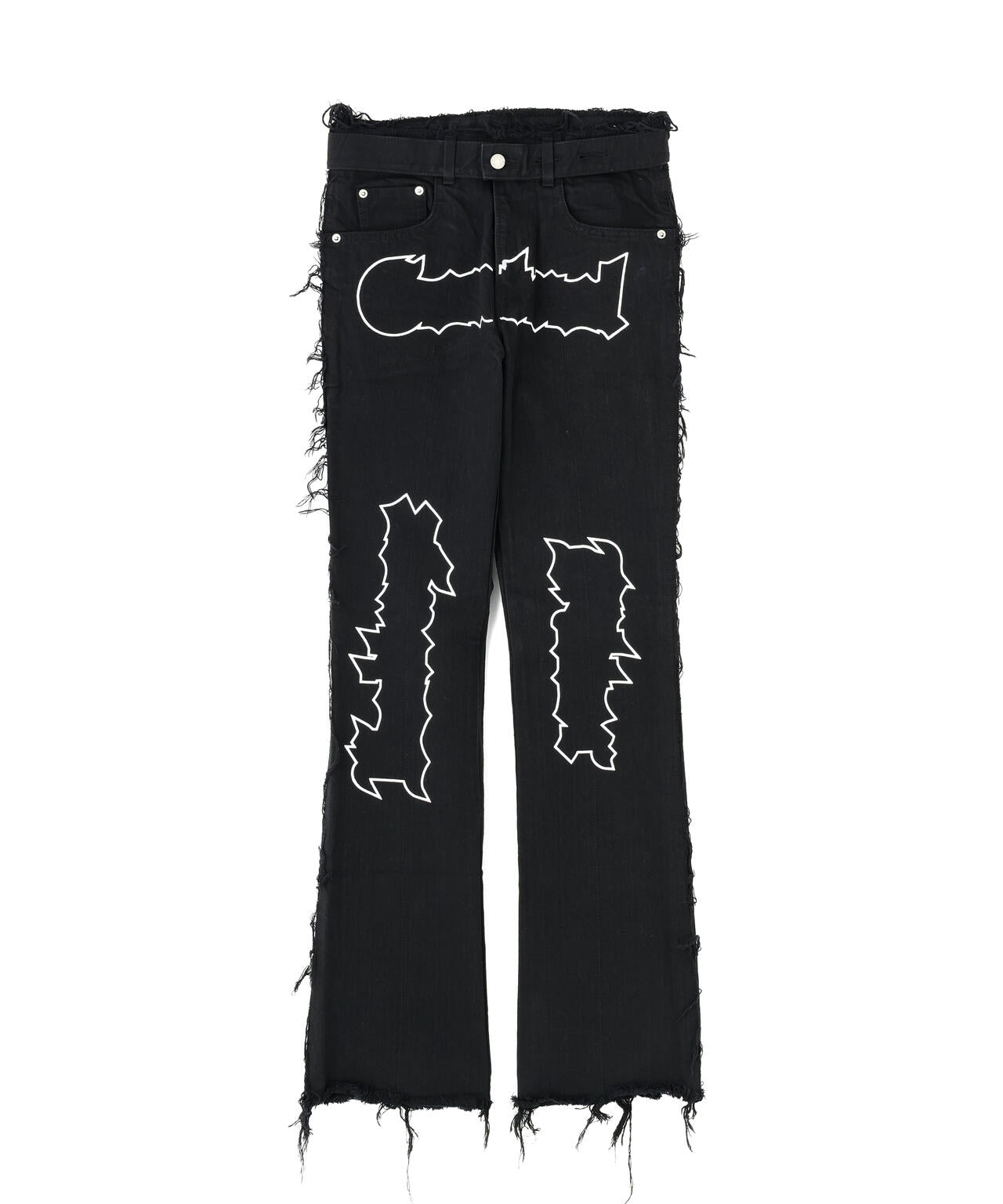 VOLTAGE CONTROL FILTER/ヴォルテージコントロールフィルター/Frayed Bootcut Print Denim