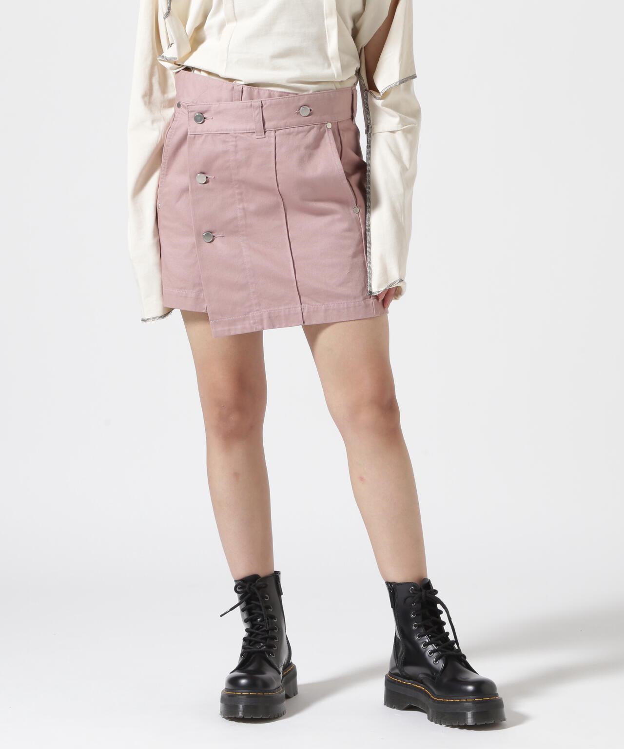 VOLTAGE CONTROL FILTER/ヴォルテージコントロールフィルター/MODIFIED CHINO WRAP SKIRT