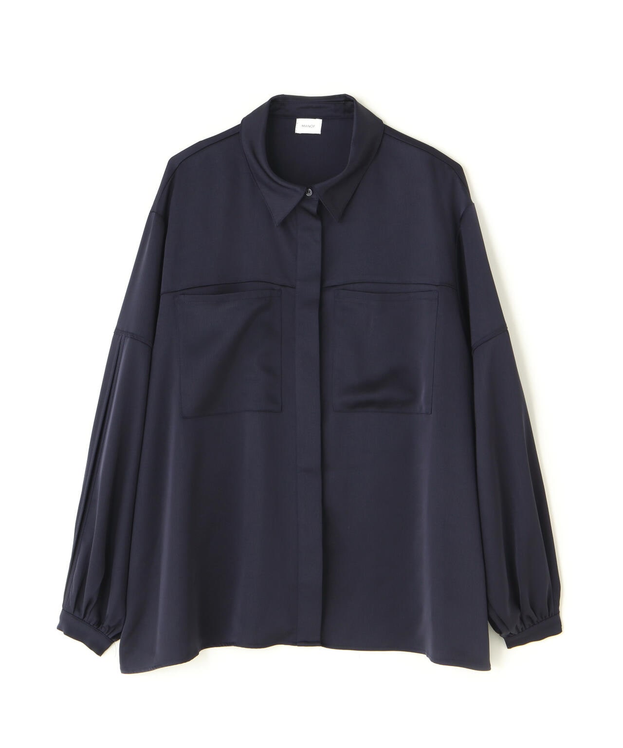 MANOF/マノフ/OUT POCKET SATIN SHIRTS