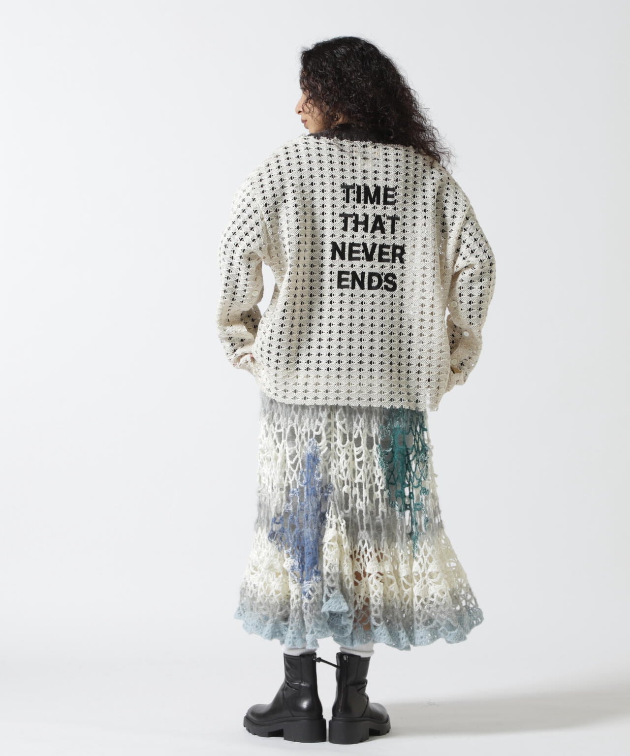 (un)decided/アンディサデッド/Distinctive Wave Knit Shirt