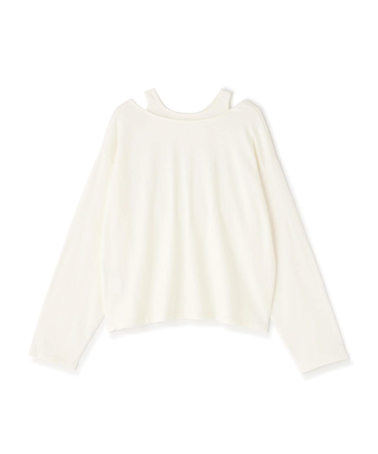 MANOF/マノフ/NECK LAYERED KNIT TOPS