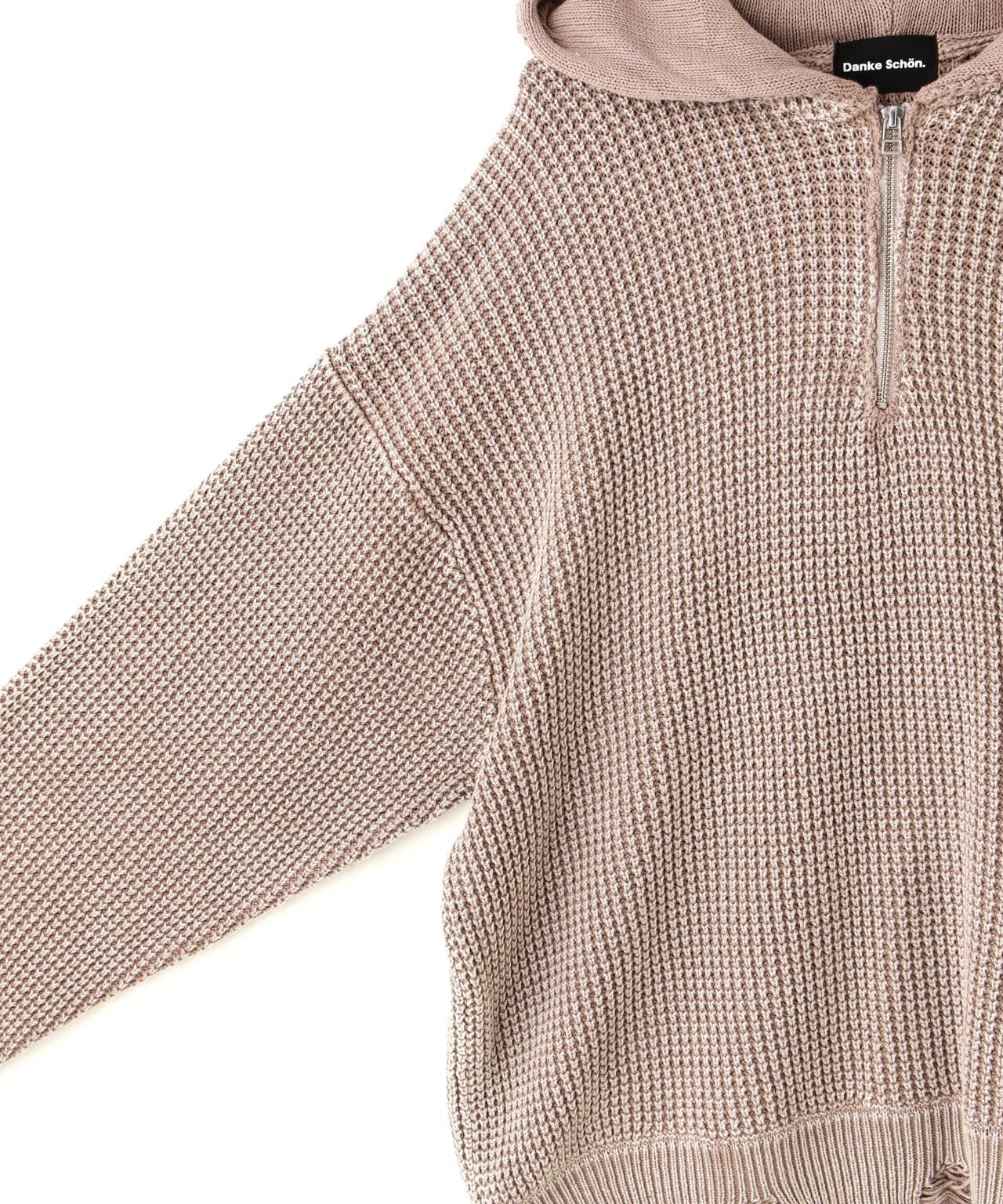 【WEB&DEPOT限定】Dankeschon/ダンケシェーン/PIGMENT STONEWASH DAMAGE AZE HALFZIP