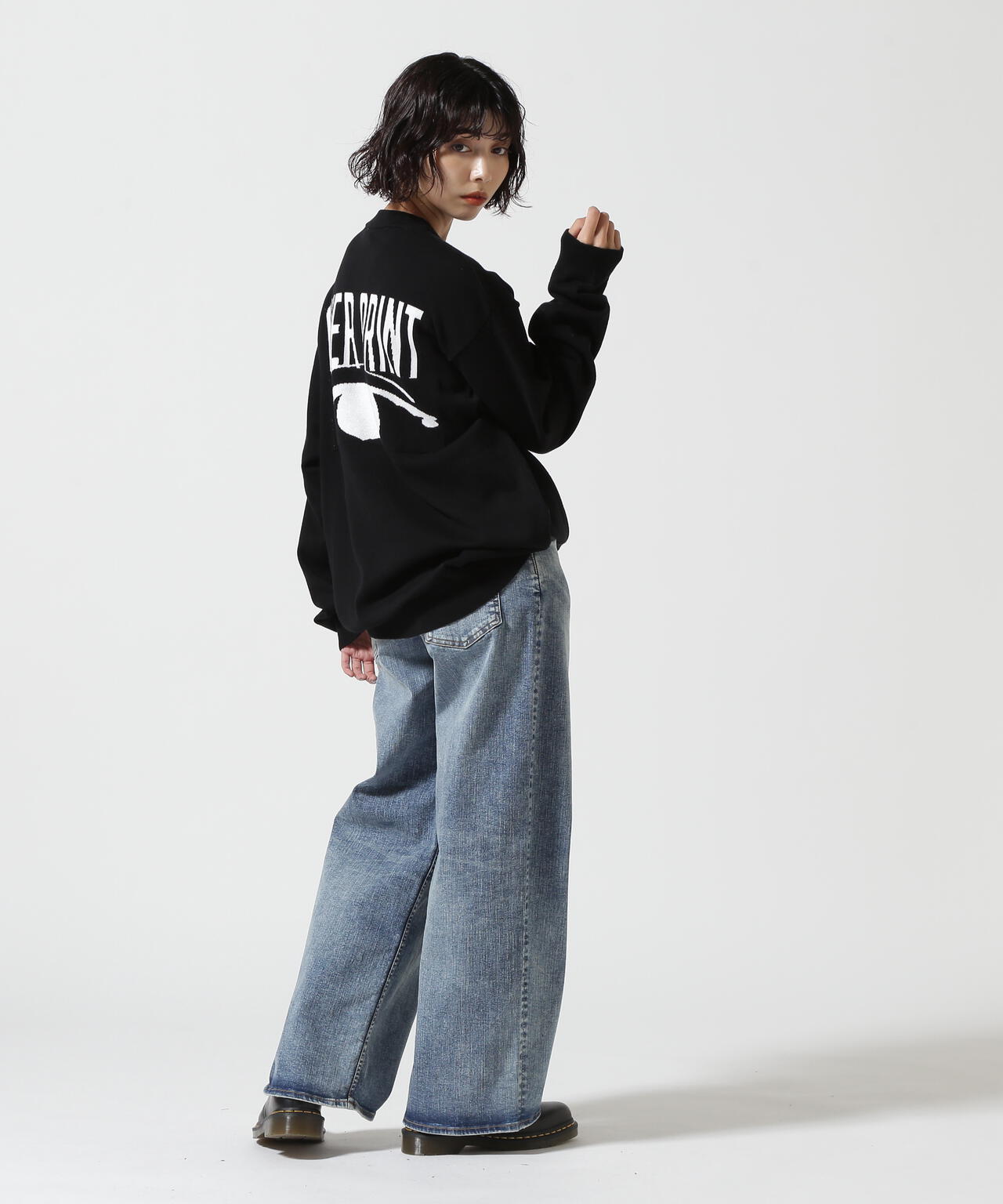 overprint/オーバープリント/EYE COTTON KNIT